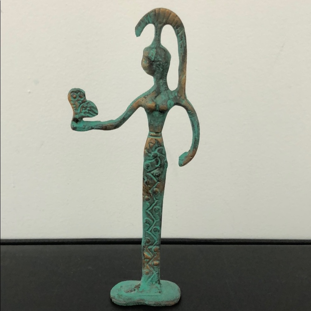 METAL SCULPTURE GREEK GODDESS ATHENA - Picture 5 of 13